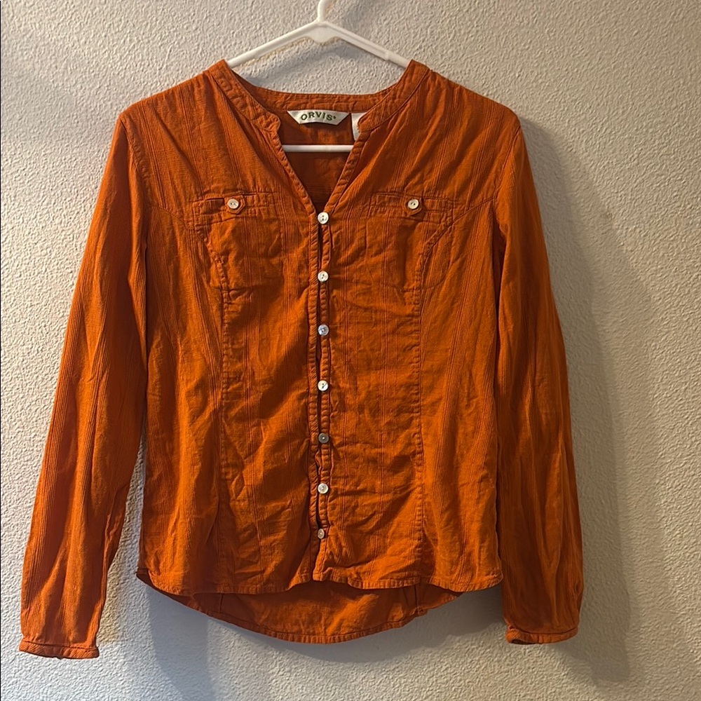 Orvis Orange Lightweight Button-Down Shirt